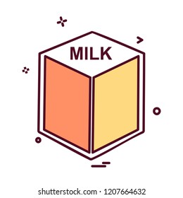 Milk icon design vector 