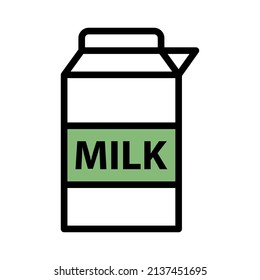 milk icon design, vector illustration with line style, best used for banner or web application