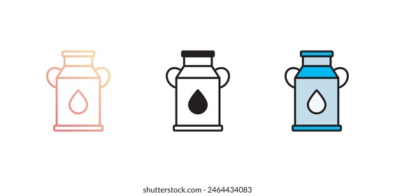 Icono de leche con fondo blanco ilustración de stock