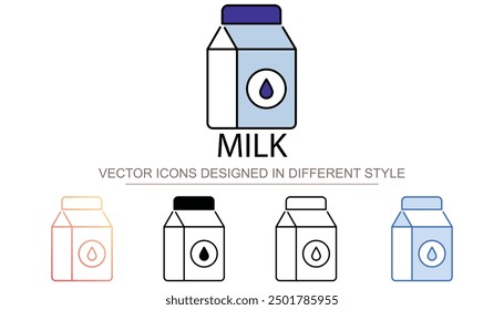 Milk icon design with white background stock illustration