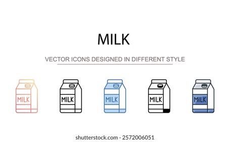 Milk icon design with white background stock illustration