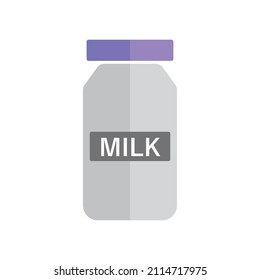 Milchsymbol. Ein Getränk mit Kalzium. Vektorgrafik.