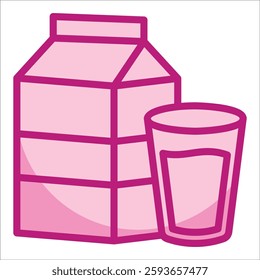 Milk Icon Element For Design