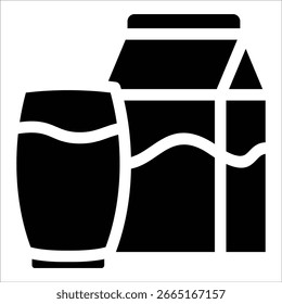Milk Icon Element For Design