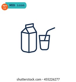 Milk Icon Flat.