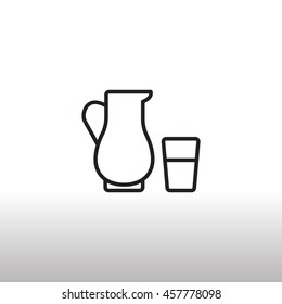 Milk Icon Flat.