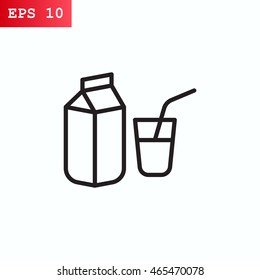 Milk Icon Flat.