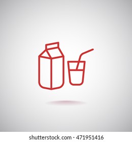 Milk Icon Flat.
