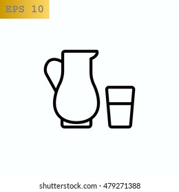 Milk Icon Flat.