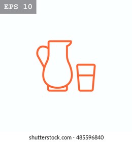 Milk Icon Flat.