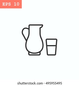 Milk Icon Flat.