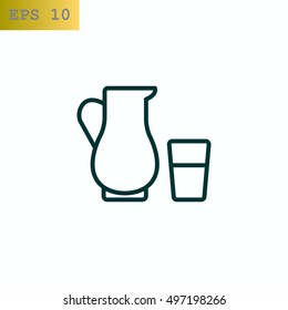 Milk Icon Flat.