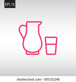 Milk Icon Flat.