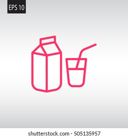 Milk Icon Flat.