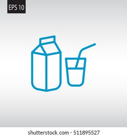 Milk Icon Flat.