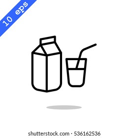 Milk Icon Flat.