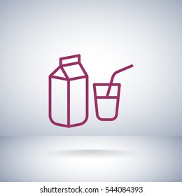 Milk Icon Flat.