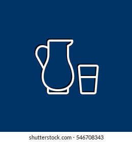 Milk Icon Flat.