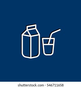 Milk Icon Flat.