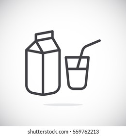 Milk Icon Flat.