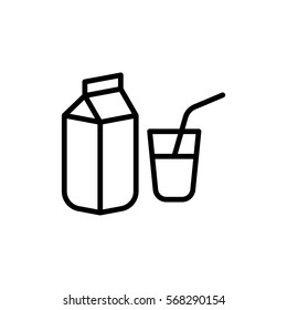 Milk Icon Flat.