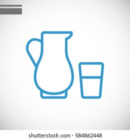 Milk Icon Flat.