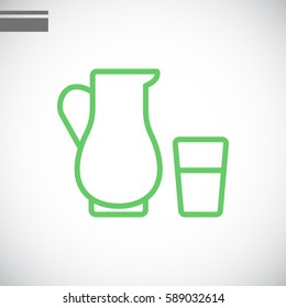 Milk Icon Flat.