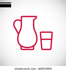 Milk Icon Flat.