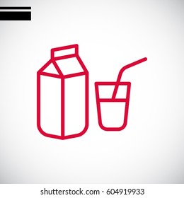 Milk Icon Flat.