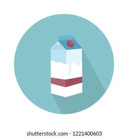 Milk Icon. Flat Illustration Of Carton Milk. Milk Container Isolated On White Background. Milk Packaging Sign Symbol