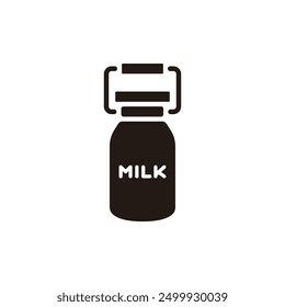 Milk icon. Flat silhouette version.