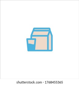 icono de leche logotipo vectorial plano diseño ilustración de moda símbolo de señalización gráfico simple