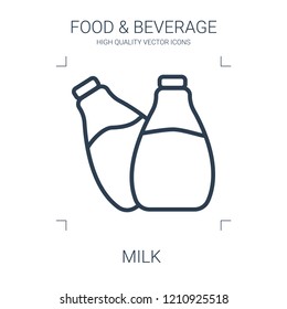 milk icon. high quality line milk icon on white background. from food collection flat trendy vector milk symbol. use for web and mobile