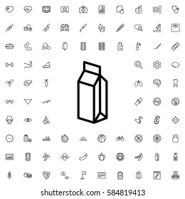 milk icon illustration isolated vector sign symbol. Health icons set.