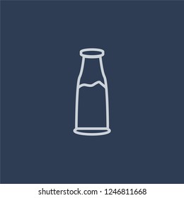 Milk icon. Milk linear design concept from Drinks collection. Simple element vector illustration on dark blue background.