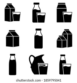 Icono de la leche, logotipo aislado en fondo blanco