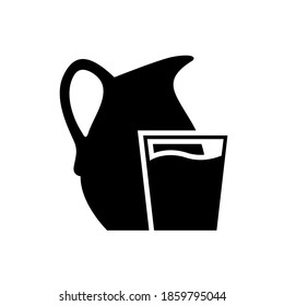 Icono de la leche, logotipo aislado en fondo blanco