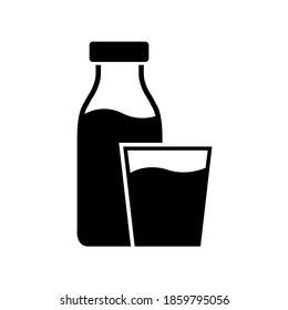 Icono de la leche, logotipo aislado en fondo blanco