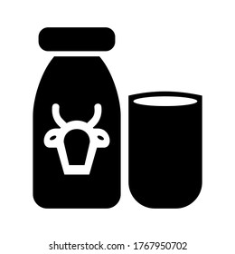 milk  icon or logo isolated sign symbol vector illustration - high quality black style vector icons

