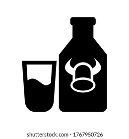 milk  icon or logo isolated sign symbol vector illustration - high quality black style vector icons
