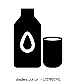 milk  icon or logo isolated sign symbol vector illustration - high quality black style vector icons
