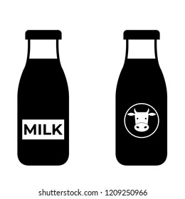 Milk icon, logo on white background