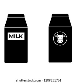 Milk icon, logo on white background