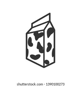 Milk Icon. Nutrition Element Illustration As A Simple Vector Sign & Trendy Symbol for Design and Websites, Presentation or Mobile Application.