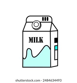 Icono de leche sobre fondo blanco