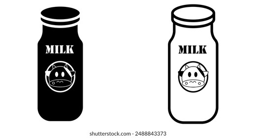 Milk icon on white background
