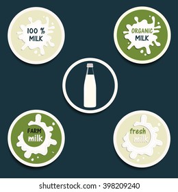 milk icon set
