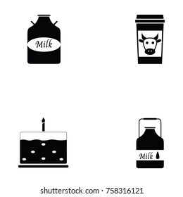 milk icon set