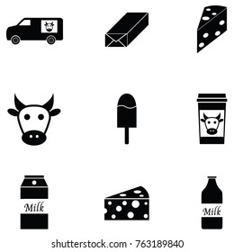 milk icon set
