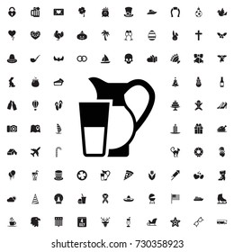 Milk icon. set of filled holiday icons.